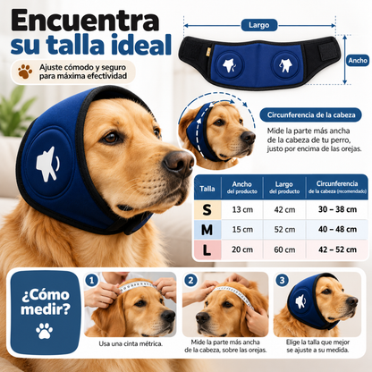 Protector auditivo antirruido para perros