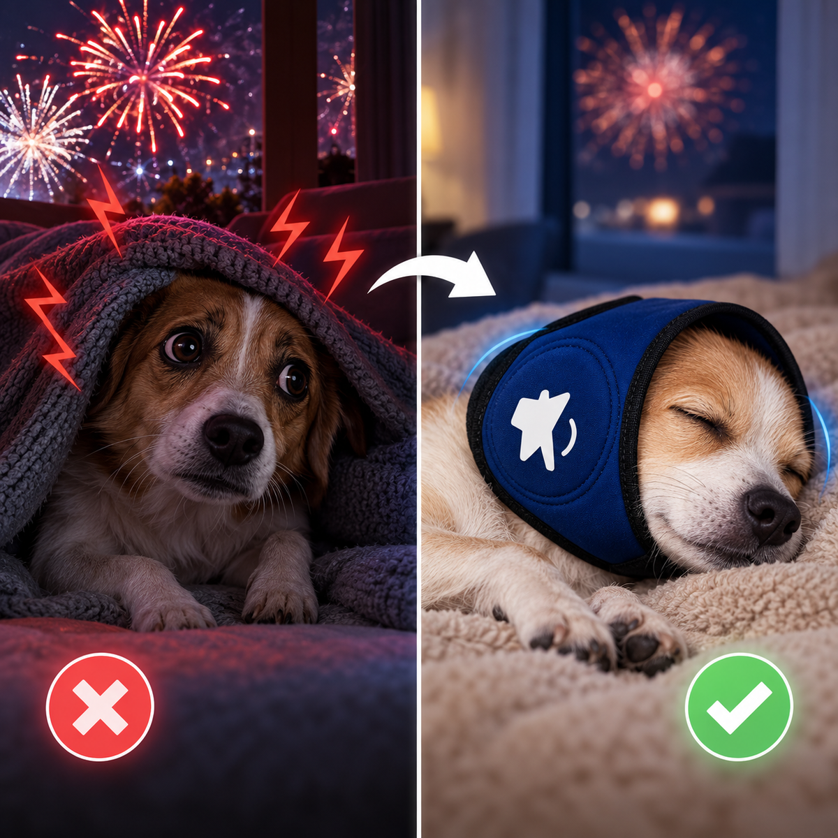 Protector auditivo antirruido para perros